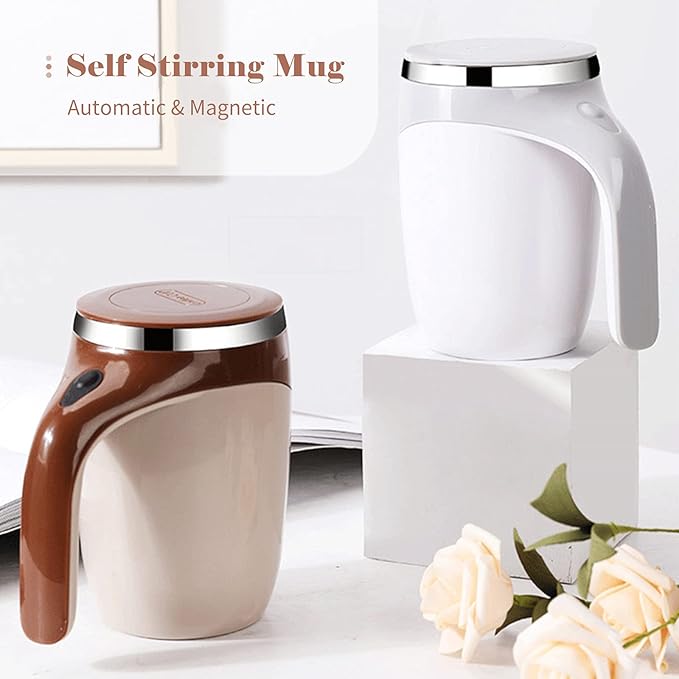 380mL Self Stirring Mug with Lid